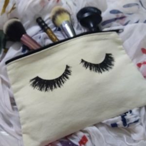 💖 3 for $15 💖 Lash Print Makeup Bag